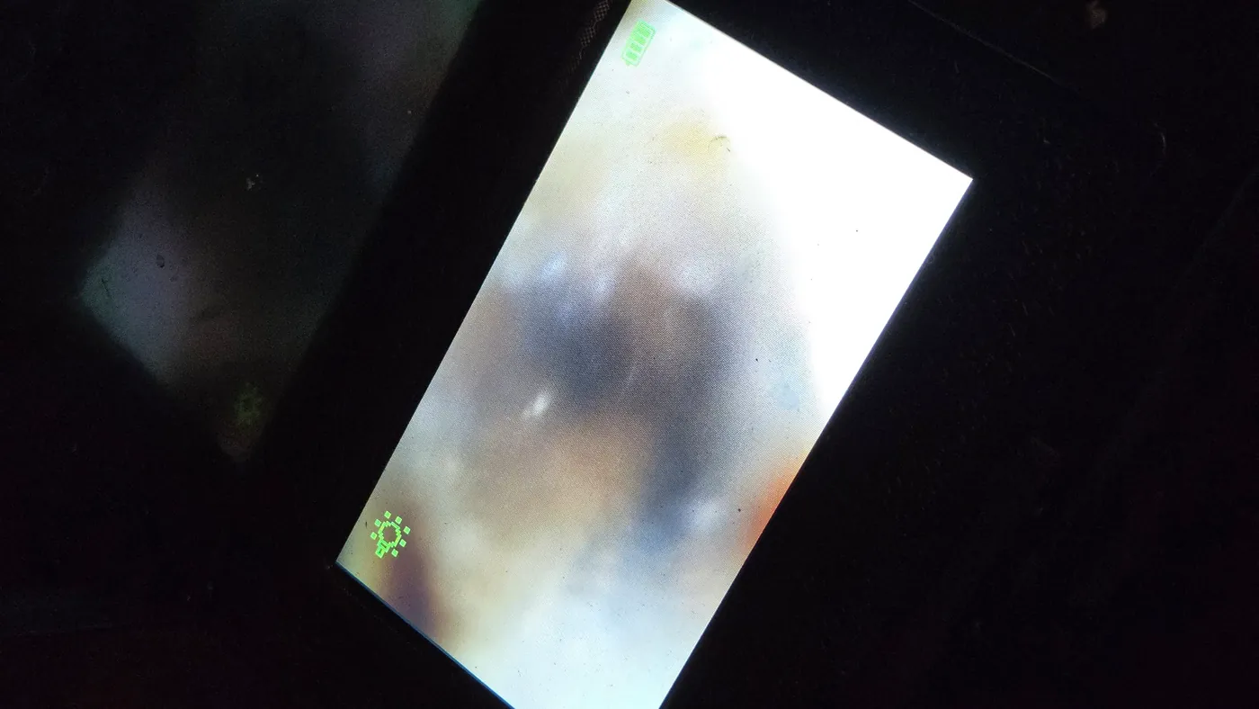 문정동 싱크대 하수구 막힘을 확인하는 배관 내시경 모니터 화면